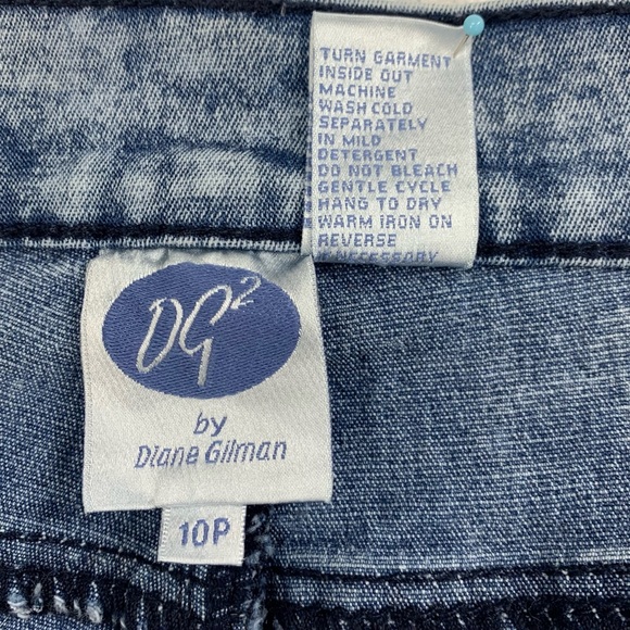 Diane Gilman DG2 Boot Cut Mid Rise Super Stretch Acid Wash Blue Jeans Si… - Picture 13 of 14